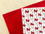 Printed Pebbled Faux Leather Baseball