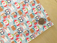 Printed Pebbled Faux Leather Christmas