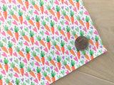 Custom Printed Smooth Faux Leather Plaid Carrots