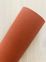 Solid Brown Color Pebbled Faux Leather