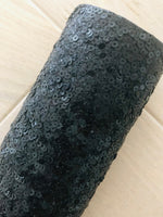 Black Sequins Chunky Glitters Fabric