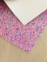 Lux Purple Chunky Glitter Fabric Sheet - Felt Backing