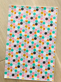 Printed Pebbled Faux Leather Colorful Polka Dots Design
