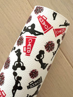 Printed Pebbled Faux Leather Cheerleaders