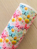 Printed Pebbled Faux Leather Butterfly