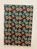 Printed Pebbled Faux Leather Sunflower Design