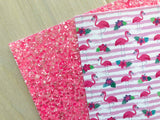 Lux Pink Chunky Glitter Fabric Sheet