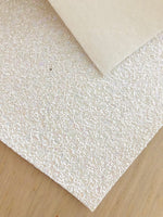 Lux Iridescent White Chunky Glitter Fabric Sheet - Felt Backing