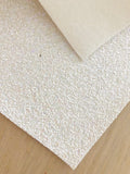 Lux Iridescent White Chunky Glitter Fabric Sheet - Felt Backing