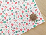 Custom Printed Smooth Leather Dog Paw Prints - Soft Felt Backing