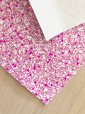 Purple and White Chunky Glitter Fabric Sheet