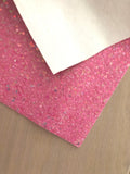 Pink Chunky Glitter Fabric Sheet - Felt Back