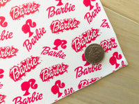 Printed Pebbled Faux Leather Barbie