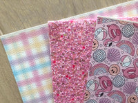 Lux Pink Chunky Glitter Fabric Sheet