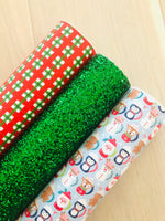 Printed Pebbled Faux Leather Christmas