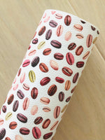 Printed Pebbled Faux Leather Coffee Beans