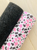 Printed Pebbled Faux Leather Cow Print