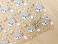 Printed Transparent Jelly Sheet Whales