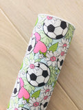 Printed Pebbled Faux Leather Soccer