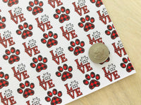 Printed Pebbled Faux Leather Holiday Dog Paws