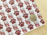 Printed Pebbled Faux Leather Holiday Dog Paws