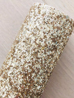 Premium Chunky Glitter Fabric Solid Color Gold