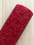 Lux Red Chunky Glitter Fabric Sheet - Soft Felt Backing