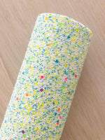 Mixed Yellow, Blue and White Chunky Glitter