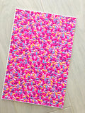 Printed Pebbled Faux Leather Pink Ice Cream Sprinkles
