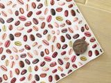 Printed Pebbled Faux Leather Coffee Beans