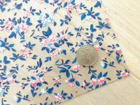 Printed Jelly Sheet Blue and Pink Flowers - 0.3mm