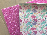 Lux Pink Chunky Glitter Fabric Sheet