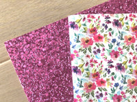 Lux Pink Chunky Glitter Fabric Sheet