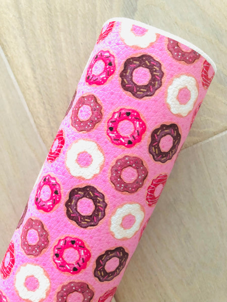 Printed Pebbled Faux Leather Donuts