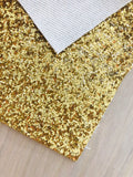 Premium Chunky Glitter Fabric Solid Color Bright Gold