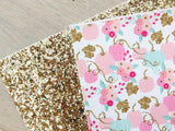 Premium Chunky Glitter Fabric Solid Color Gold