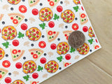 Printed Pebbled Faux Leather Pizza