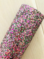 Lux Mixed Pink Chunky Glitter Fabric