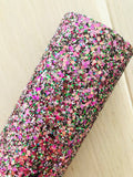 Lux Mixed Pink Chunky Glitter Fabric