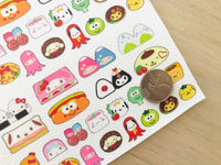 Printed Pebbled Faux Leather Cute Food Items Design