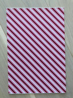 Printed Pebbled Faux Leather Red, Pink and White Color Strips