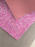 Lux Pink Chunky Glitter Fabric Sheet