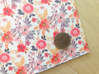 Custom Printed Smooth Faux Leather Flowers