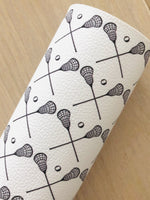 Printed Pebbled Faux Leather Lacrosse