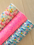 Printed Pebbled Faux Leather Butterfly