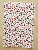 Printed Pebbled Faux Leather Coffee Beans