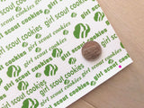 Printed Pebbled Faux Leather Girl Scout