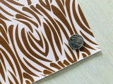 Printed faux leather brown zebra Strips