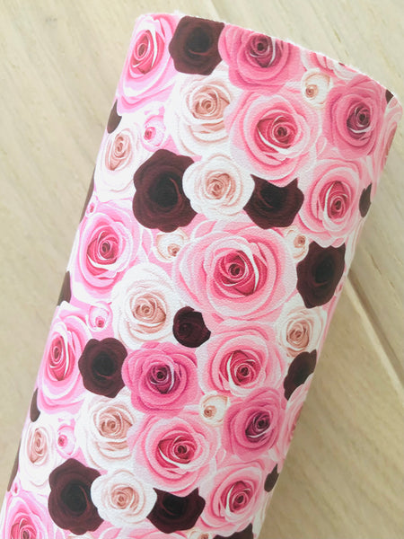 Custom Printed Smooth Leather Roses