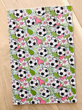 Printed Pebbled Faux Leather Soccer